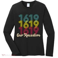 Retro 1619 Our Ancestors  Women's Long Sleeve Shirt thumb 0