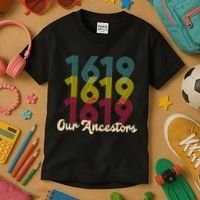 Retro 1619 Our Ancestors  Kids T-Shirt thumb 3