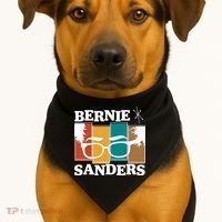 Retro 50's Bernie Sanders Logo USA-Made Doggie Bandana thumb 1