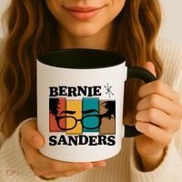 Retro 50's Bernie Sanders Logo Coffee Mug thumb 3
