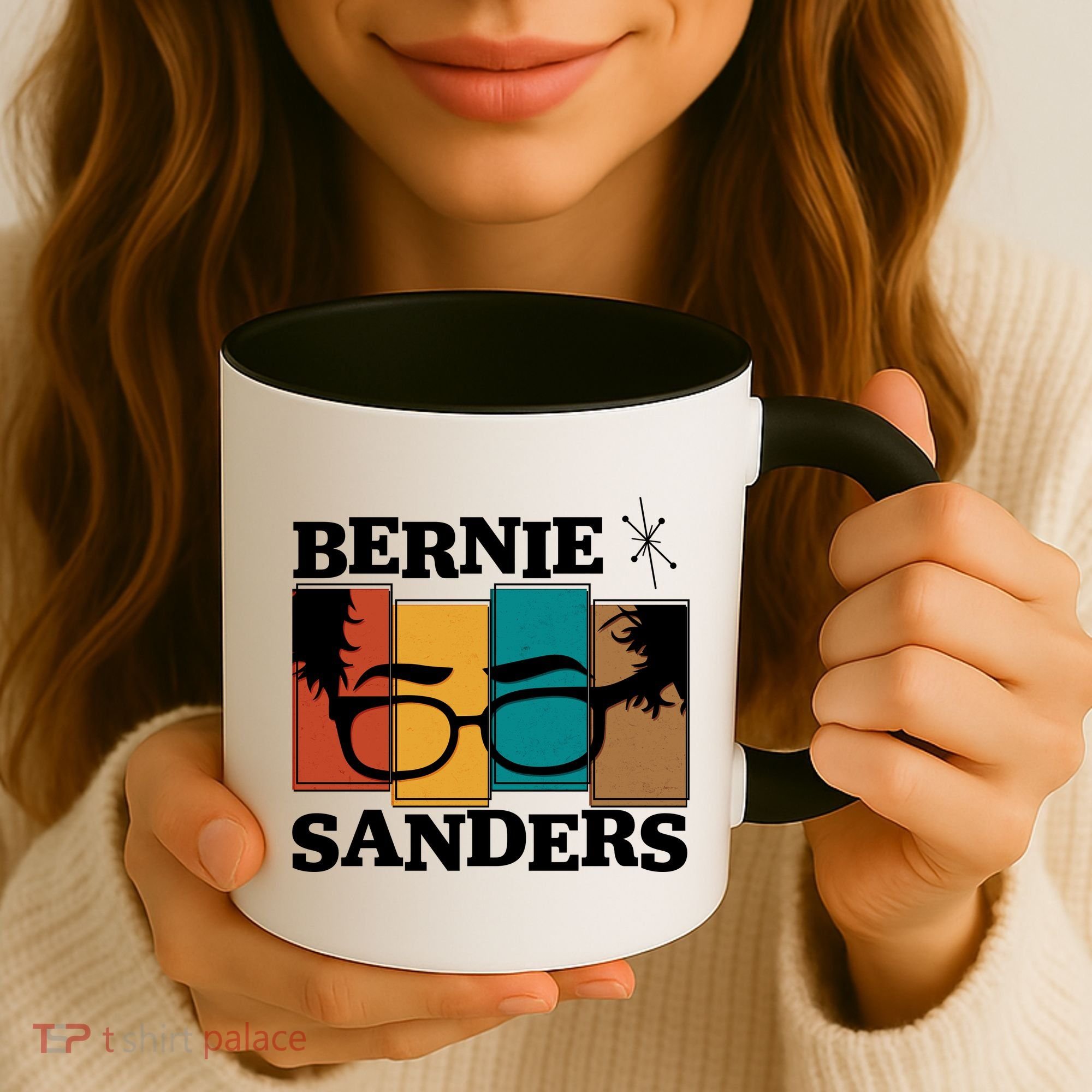 Retro 50's Bernie Sanders Logo Coffee Mug