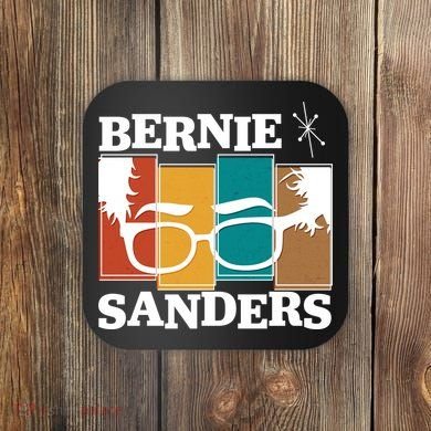 Retro 50's Bernie Sanders Logo Coaster