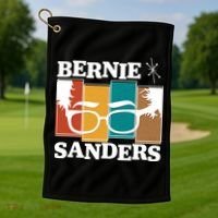 Retro 50's Bernie Sanders Logo Golf Towel thumb 1