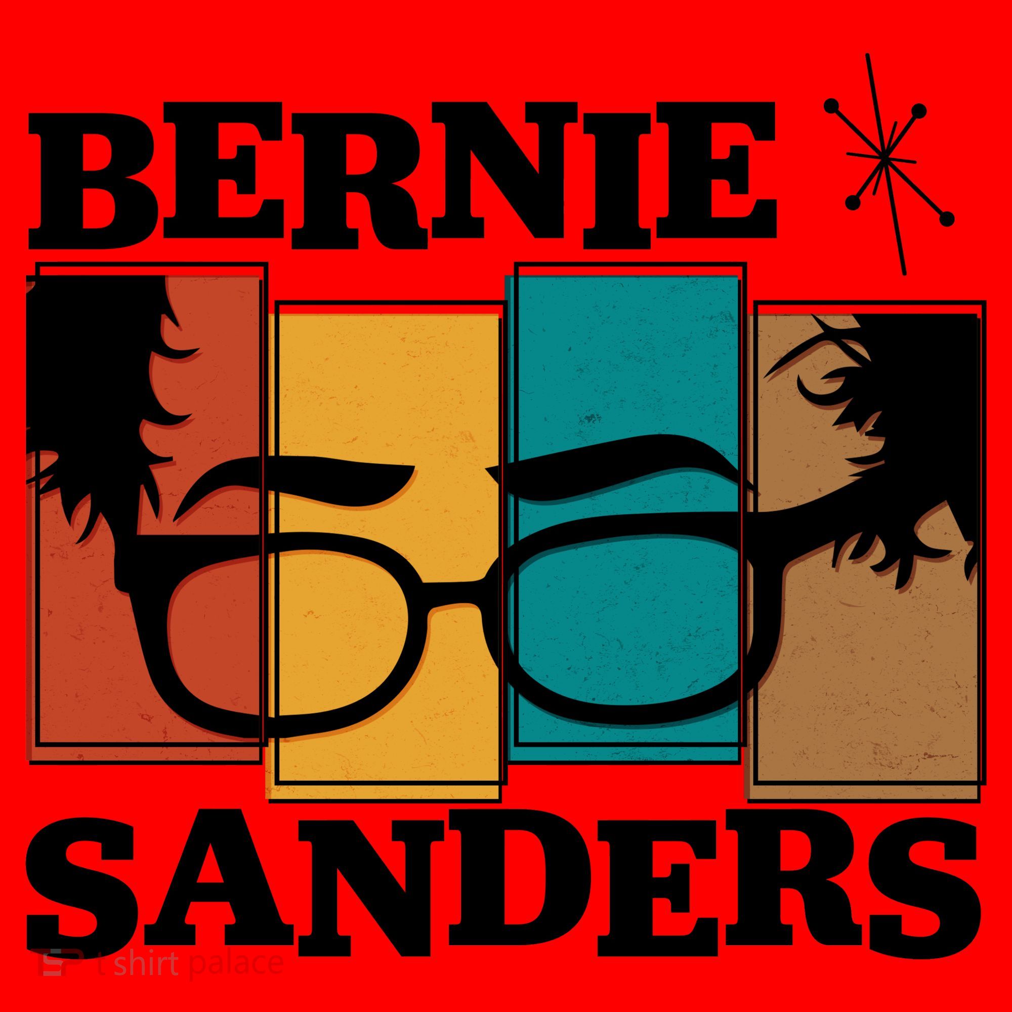 Retro 50's Bernie Sanders Logo Santa Hat