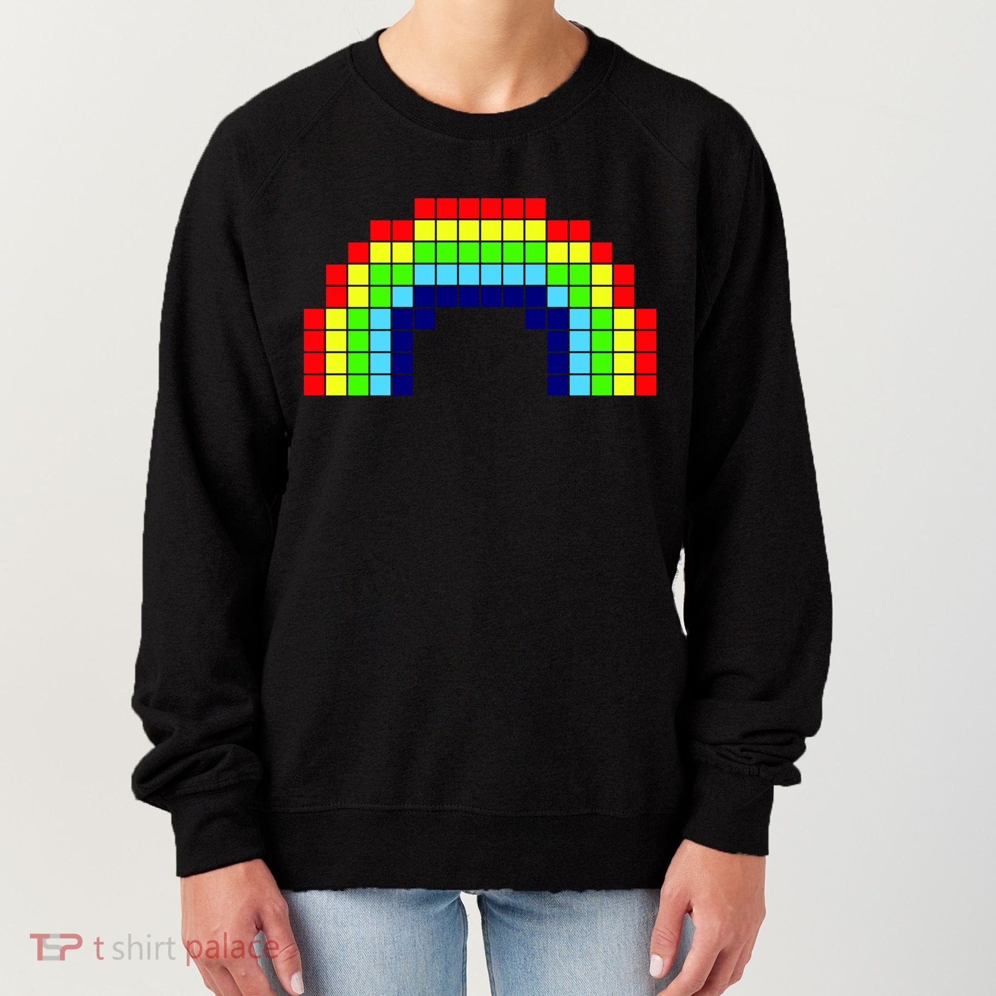 Retro 8 Bit Rainbow Women's Sweatshirt