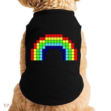 Retro 8 Bit Rainbow Doggie Tank