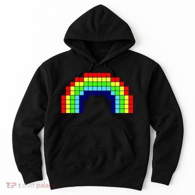 Retro 8 Bit Rainbow Hoodie