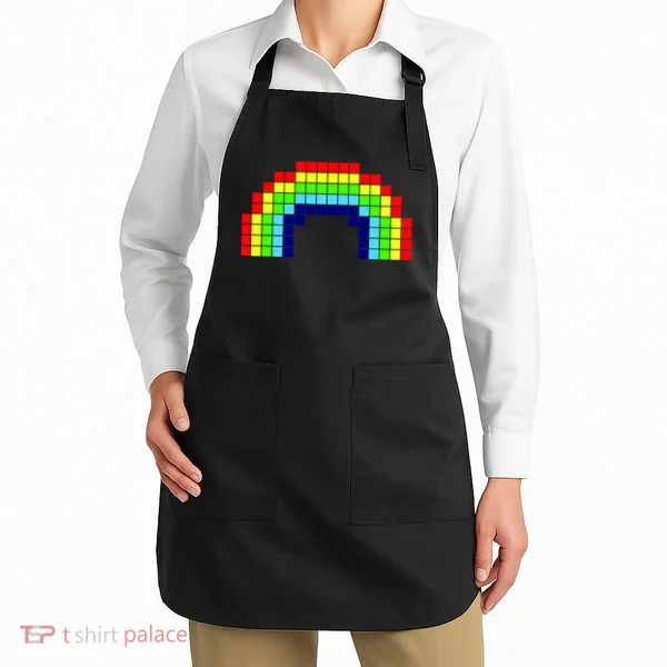 Retro 8 Bit Rainbow Apron