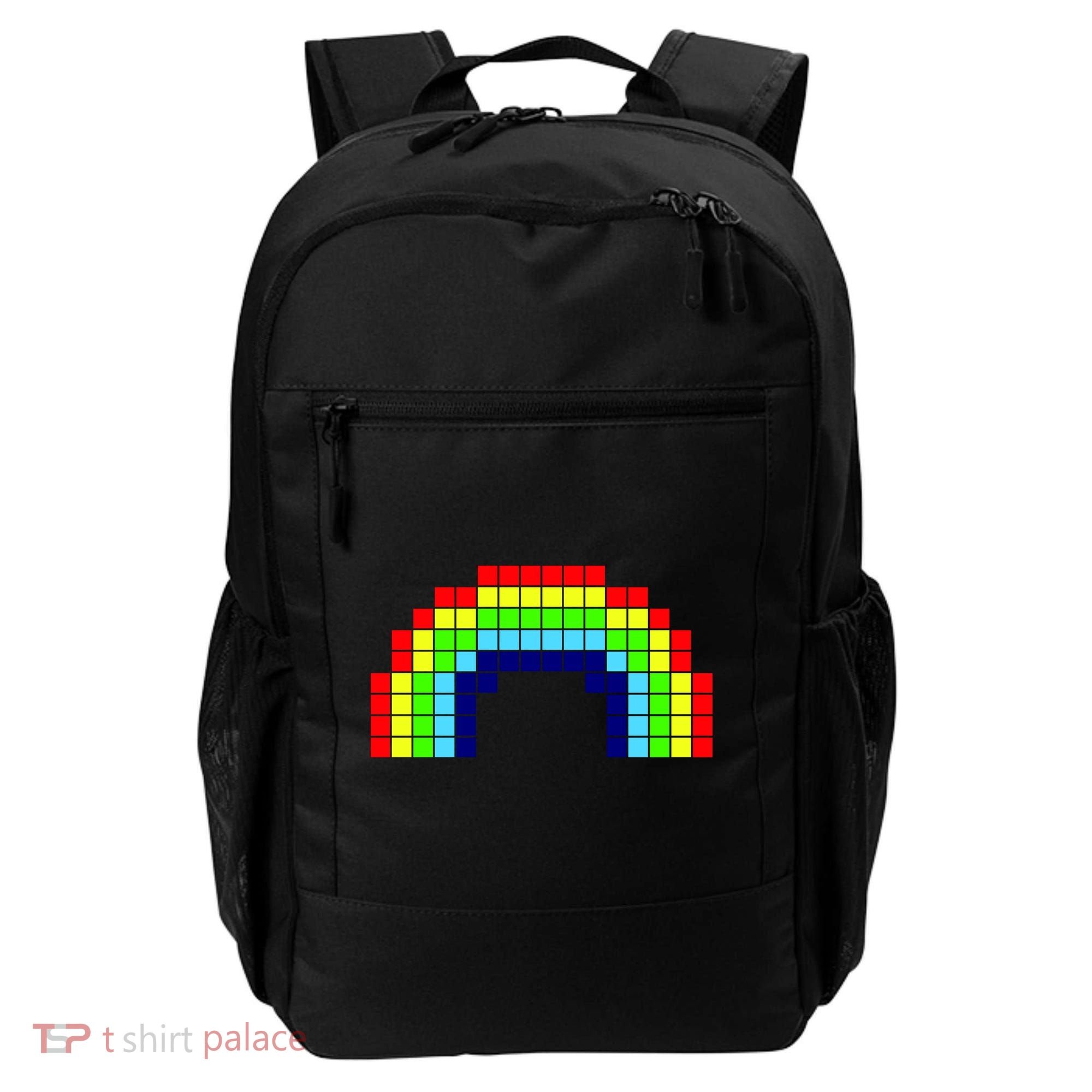 Retro 8 Bit Rainbow Backpack