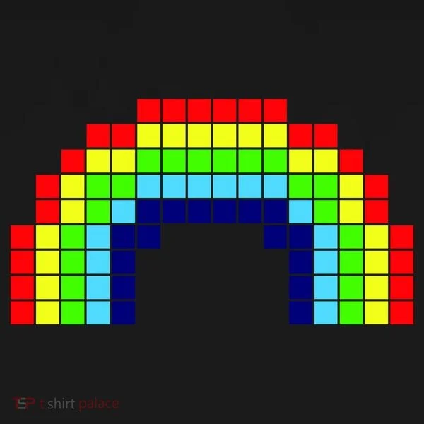 Retro 8 Bit Rainbow Coaster