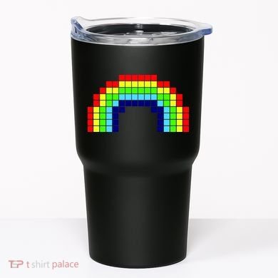 Retro 8 Bit Rainbow Tumbler