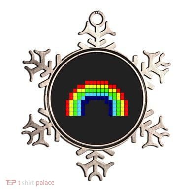 Retro 8 Bit Rainbow Ornament
