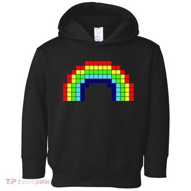 Retro 8 Bit Rainbow Toddler Hoodie