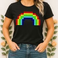 Retro 8 Bit Rainbow Women's T-Shirt thumb 2