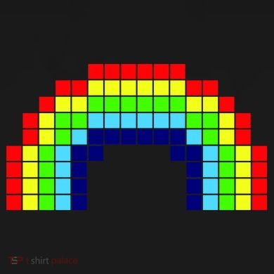 Retro 8 Bit Rainbow Women's V-Neck T-Shirt