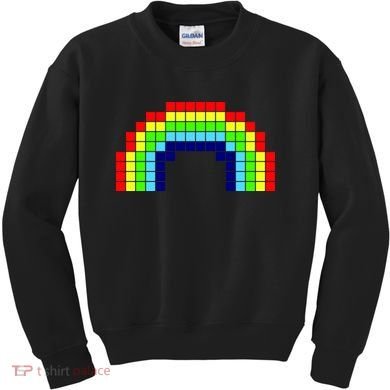 Retro 8 Bit Rainbow Kids Sweatshirt