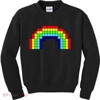 Retro 8 Bit Rainbow Kids Sweatshirt thumb 0