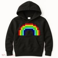 Retro 8 Bit Rainbow Kids Hoodie thumb 0