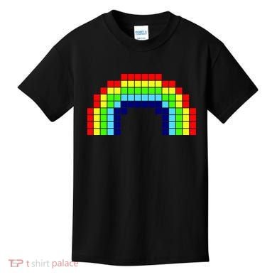 Retro 8 Bit Rainbow Kids T-Shirt