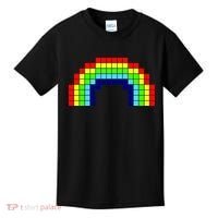 Retro 8 Bit Rainbow Kids T-Shirt thumb 0