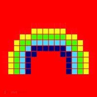 Retro 8 Bit Rainbow Santa Hat thumb 1