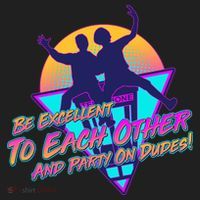 Retro 80's Bill And Ted Be Excellent to Each Other Party On Dudes! Women's Sweatshirt thumb 2