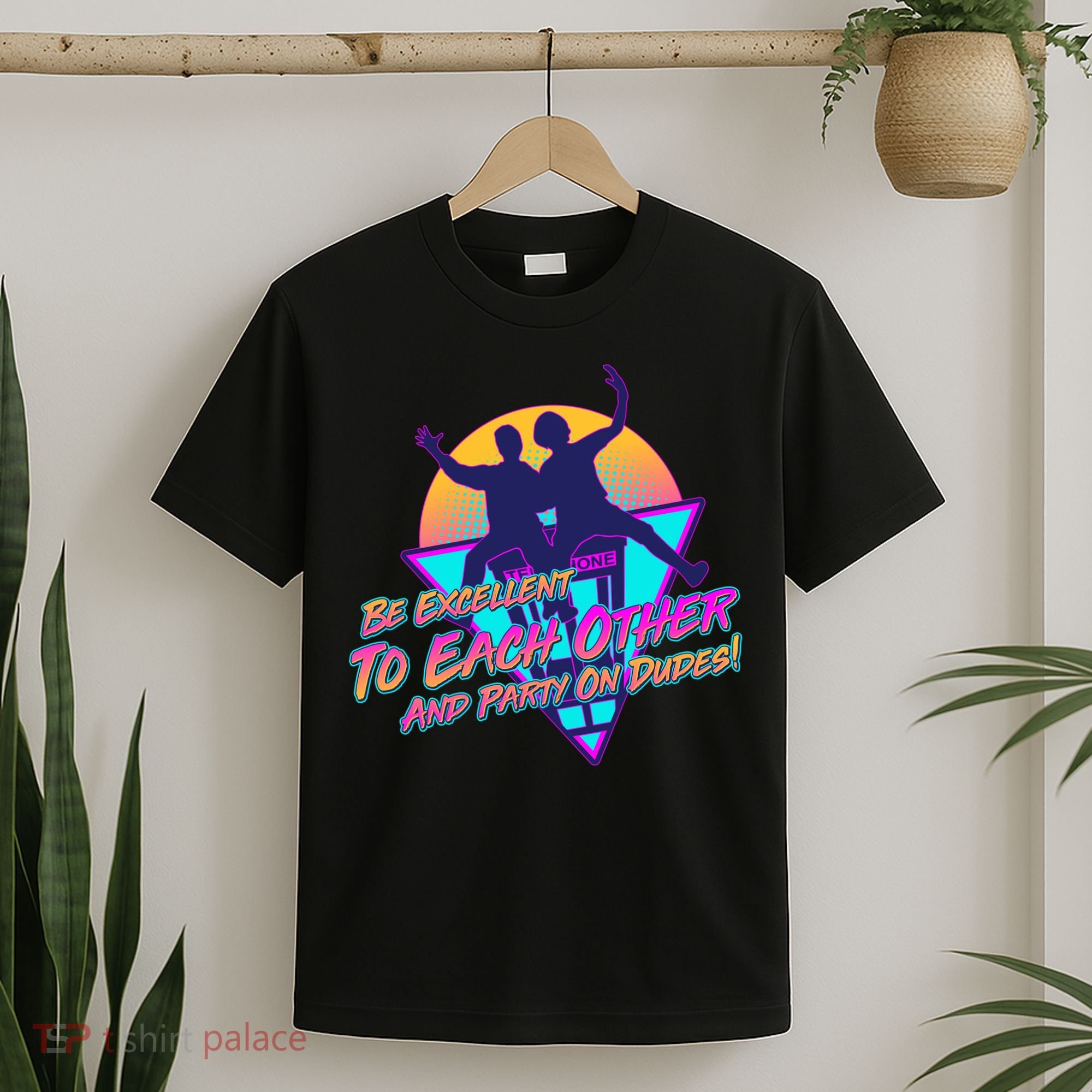 Retro 80's Bill And Ted Be Excellent to Each Other Party On Dudes! T-Shirt