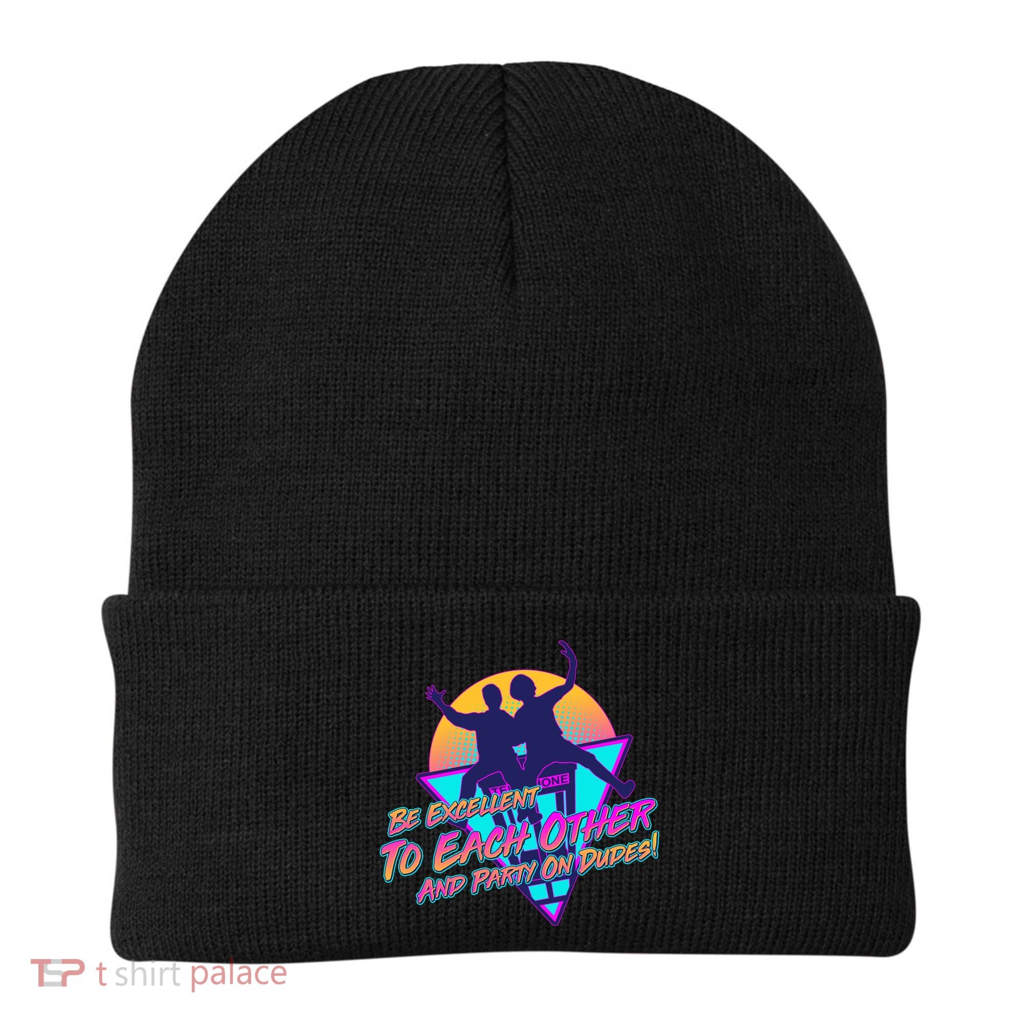 Retro 80's Bill And Ted Be Excellent to Each Other Party On Dudes! Beanie