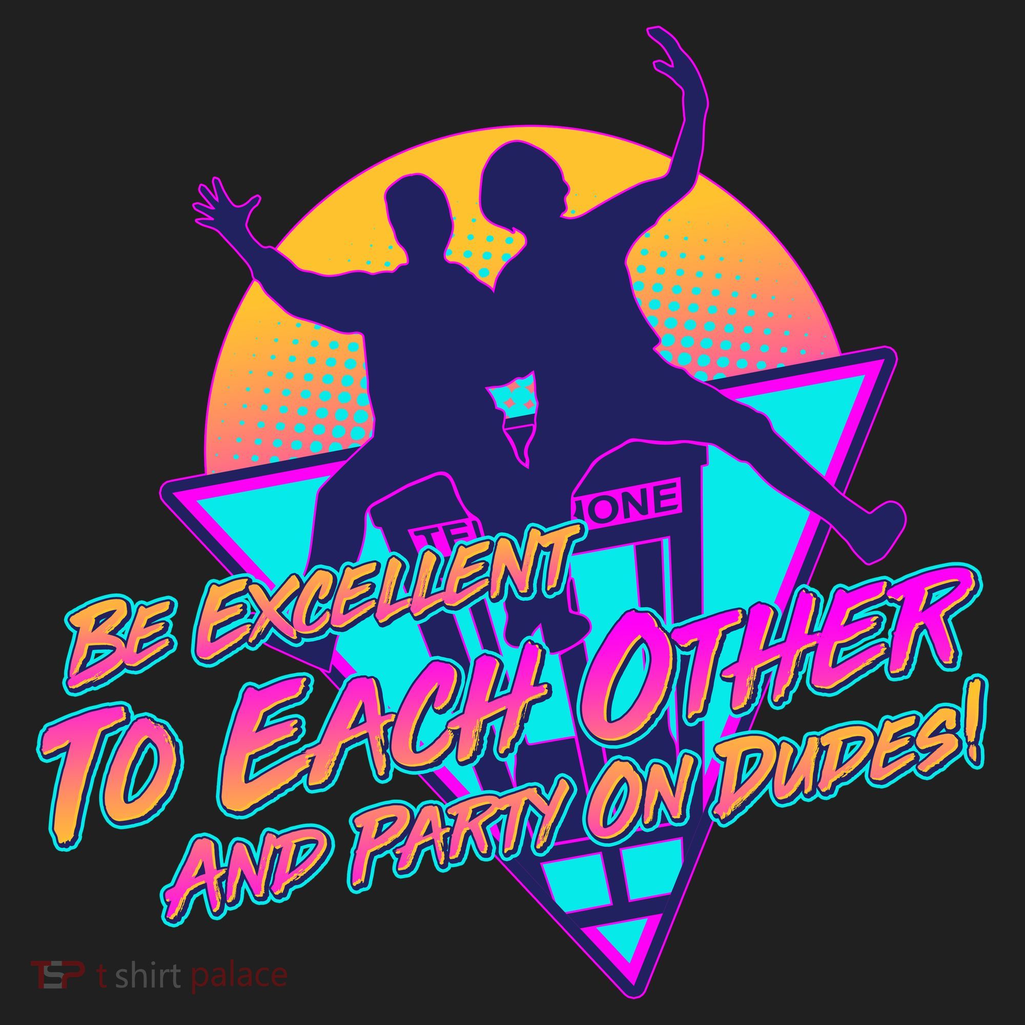 Retro 80's Bill And Ted Be Excellent to Each Other Party On Dudes! Beanie