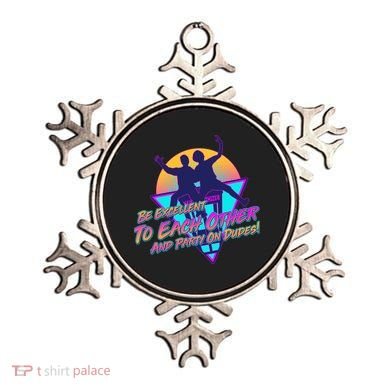 Retro 80's Bill And Ted Be Excellent to Each Other Party On Dudes! Ornament