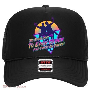 Retro 80's Bill And Ted Be Excellent to Each Other Party On Dudes! Hat