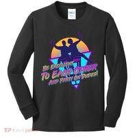 Retro 80's Bill And Ted Be Excellent to Each Other Party On Dudes! Kids Long Sleeve Shirt thumb 0