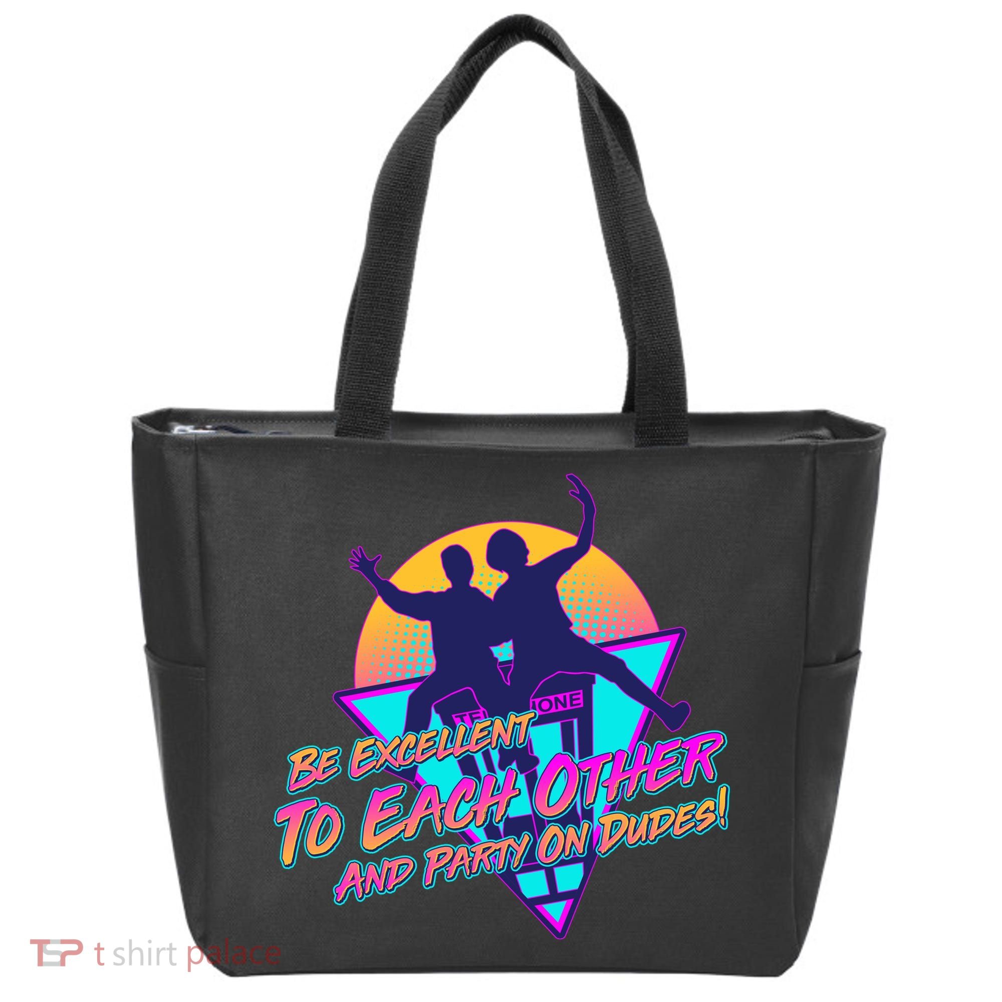 Retro 80's Bill And Ted Be Excellent to Each Other Party On Dudes! Tote Bag