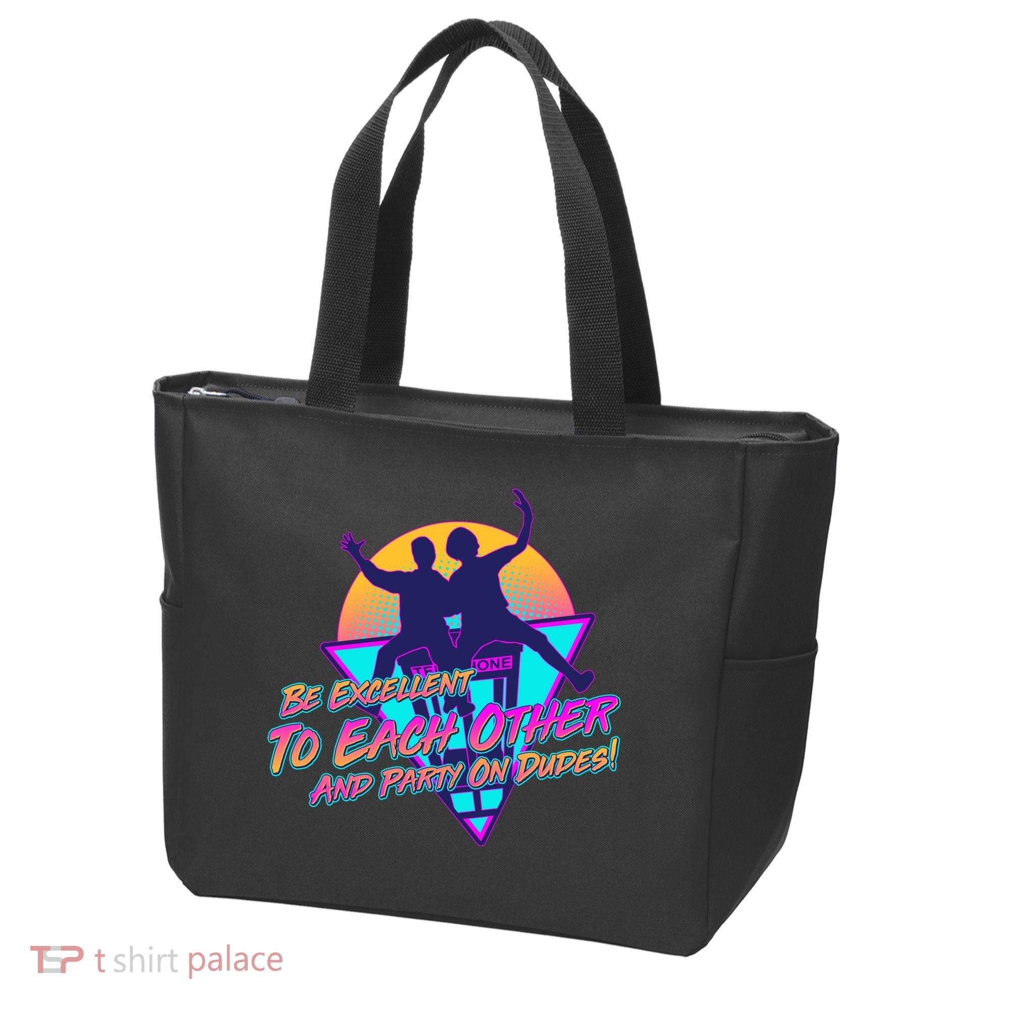 Retro 80's Bill And Ted Be Excellent to Each Other Party On Dudes! Tote Bag
