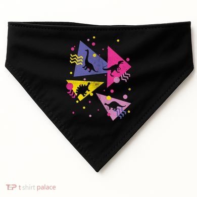 Retro 80's Dinosaurs USA-Made Doggie Bandana