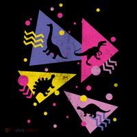 Retro 80's Dinosaurs USA-Made Doggie Bandana thumb 2