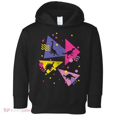 Retro 80's Dinosaurs Toddler Hoodie