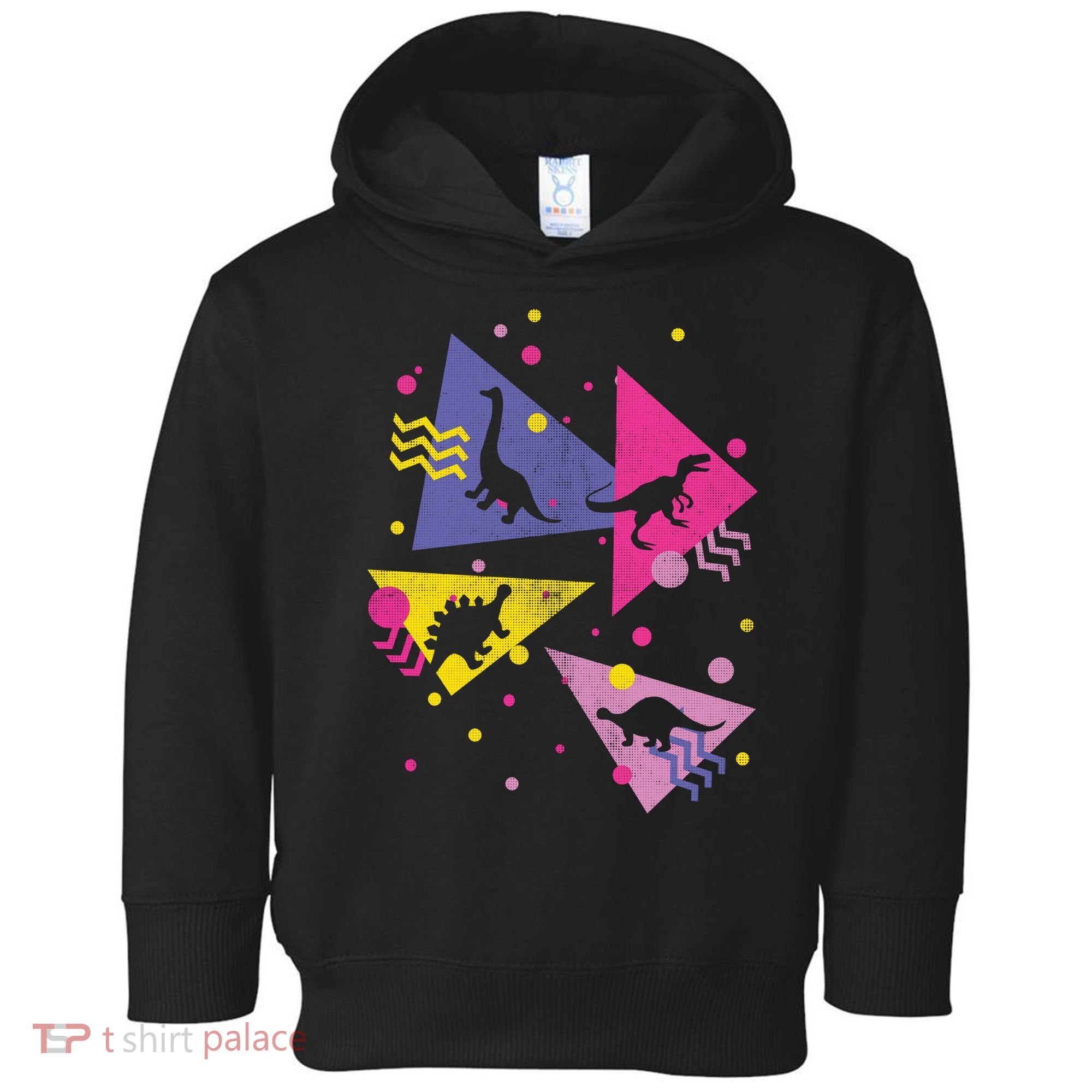 Retro 80's Dinosaurs Toddler Hoodie