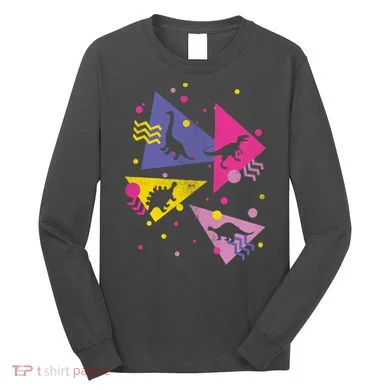 Retro 80's Dinosaurs Long Sleeve Shirt