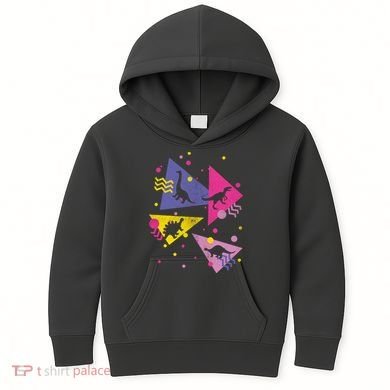 Retro 80's Dinosaurs Kids Hoodie
