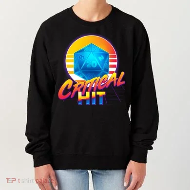 Retro 80's DnD Critical Hit Women's Sweatshirt