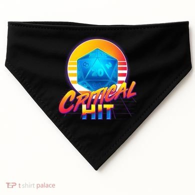 Retro 80's DnD Critical Hit USA-Made Doggie Bandana