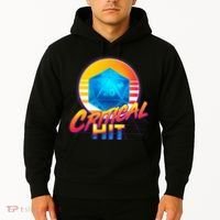Retro 80's DnD Critical Hit Hoodie thumb 2