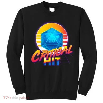 Retro 80's DnD Critical Hit Sweatshirt