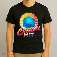 Retro 80's DnD Critical Hit T-Shirt thumb 3