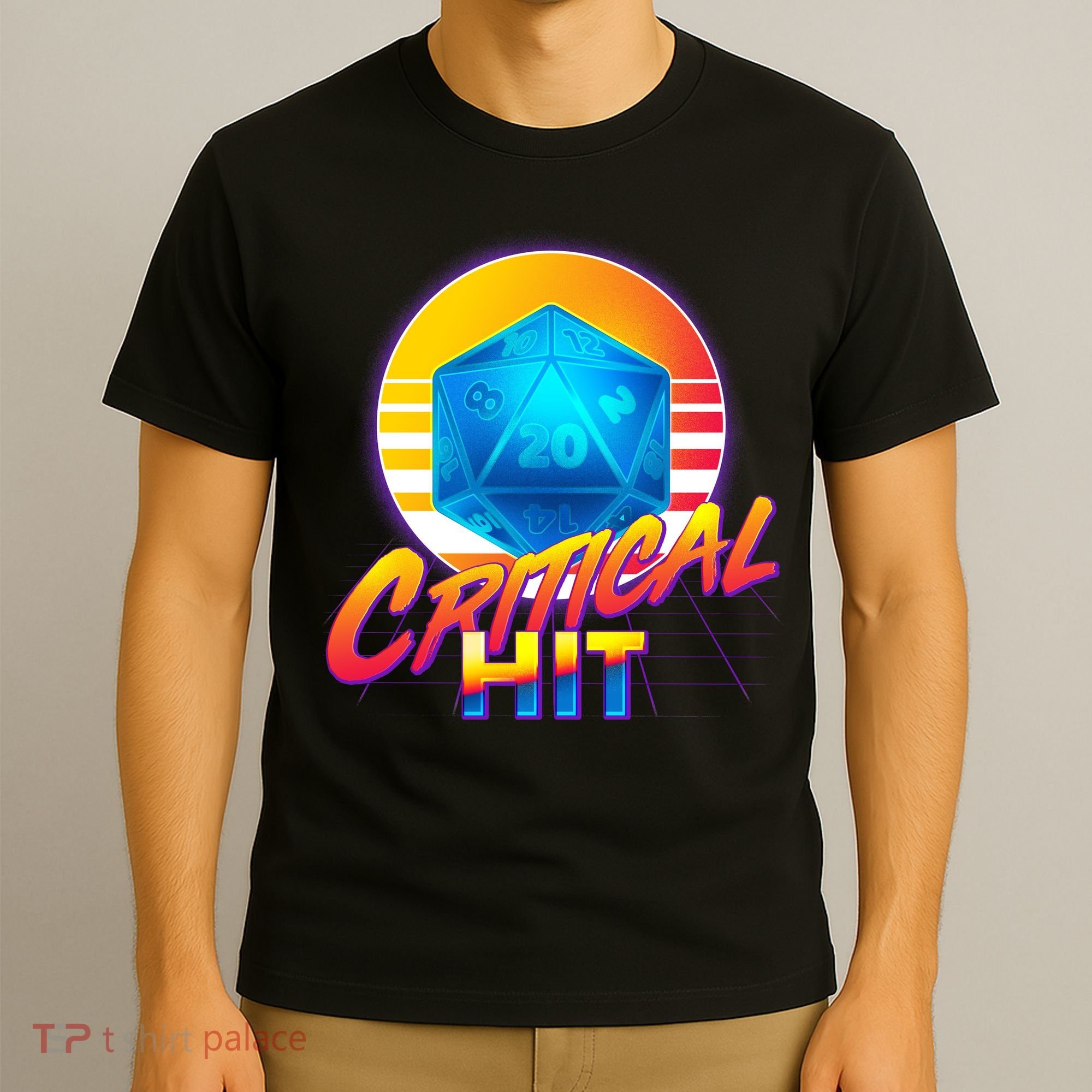 Retro 80's DnD Critical Hit T-Shirt