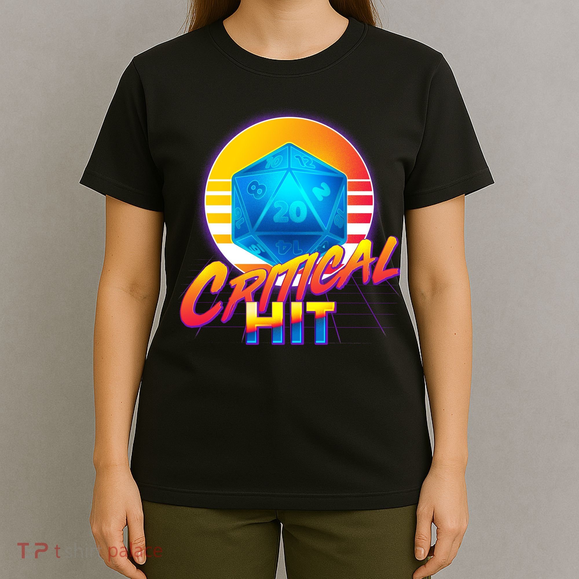 Retro 80's DnD Critical Hit T-Shirt