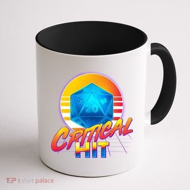 Retro 80's DnD Critical Hit Coffee Mug back