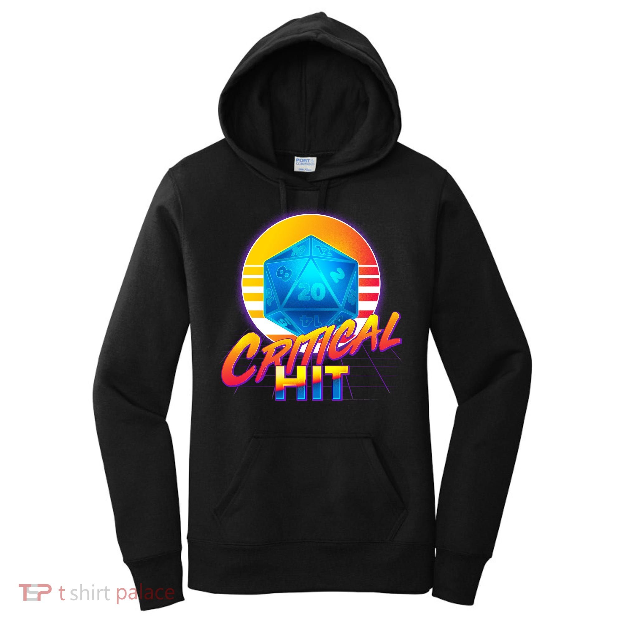 Retro 80's DnD Critical Hit Women's Hoodie