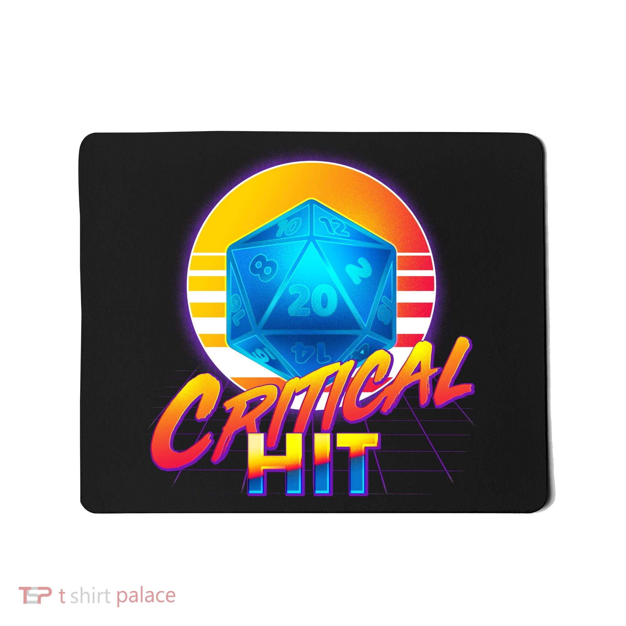 Retro 80's DnD Critical Hit Mousepad